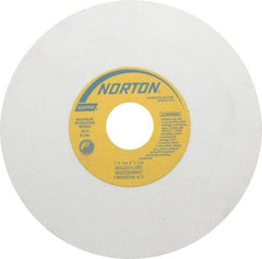 Norton - 7" Diam x 1-1/4" Hole x 1/4" Thick, L Hardness, 220 Grit Surface Grinding Wheel - Aluminum Oxide, Type 1, Very Fine Grade, 3,600 Max RPM, Vitrified Bond, No Recess - USA Tool & Supply