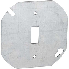 Hubbell-Raco - Steel Electrical Box Flat Cover - USA Tool & Supply