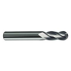 3/32" Dia. - 1-1/2" OAL - 30 Helix Bright CBD Ball Nose EM - 4 FL - USA Tool & Supply