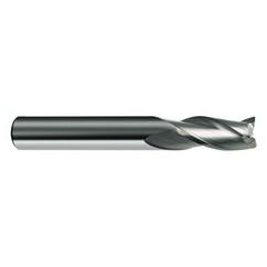 3/8 Dia. x 3 Overall Length 3-Flute Square End Solid Carbide SE End Mill-Round Shank-Center Cut-Uncoated - USA Tool & Supply