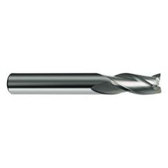 7/16 Dia. x 2-3/4 Overall Length 3-Flute Square End Solid Carbide SE End Mill-Round Shank-Center Cut-Uncoated - USA Tool & Supply