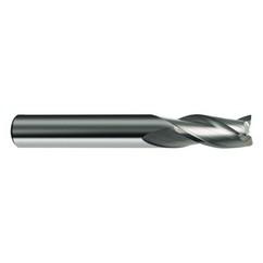 1/4 Dia. x 2-1/2 Overall Length 3-Flute Square End Solid Carbide SE End Mill-Round Shank-Center Cut-Uncoated - USA Tool & Supply