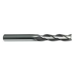 3/8 Dia. x 4 Overall Length 3-Flute Square End Solid Carbide SE End Mill-Round Shank-Center Cut-Uncoated - USA Tool & Supply