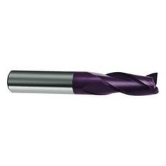 1/4 Dia. x 2-1/2 Overall Length 3-Flute Square End Solid Carbide SE End Mill-Round Shank-Center Cut-Firex - USA Tool & Supply