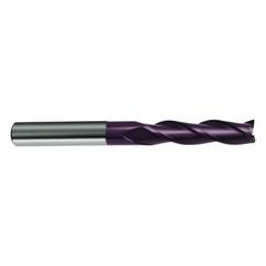 7/16 Dia. x 5 Overall Length 3-Flute Square End Solid Carbide SE End Mill-Round Shank-Center Cut-Firex - USA Tool & Supply
