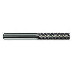 1/4" Dia. - 3" OAL - 45° Helix Bright Carbide End Mill - 6 FL - USA Tool & Supply