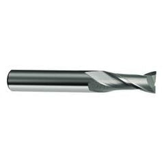 4mm Dia. x 50mm Overall Length 2-Flute Square End Solid Carbide SE End Mill-Round Shank-Center Cut-Uncoated - USA Tool & Supply