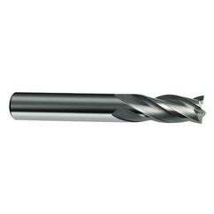 7.5mm Dia. x 63mm Overall Length 4-Flute Square End Solid Carbide SE End Mill-Round Shank-Center Cut-Uncoated - USA Tool & Supply
