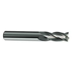 4mm Dia. x 50mm Overall Length 4-Flute Square End Solid Carbide SE End Mill-Round Shank-Center Cut-Uncoated - USA Tool & Supply