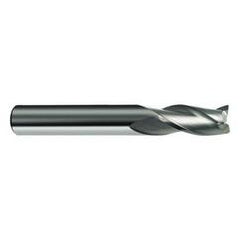 10mm Dia. x 72mm Overall Length 3-Flute Square End Solid Carbide SE End Mill-Round Shank-Center Cut-Firex - USA Tool & Supply