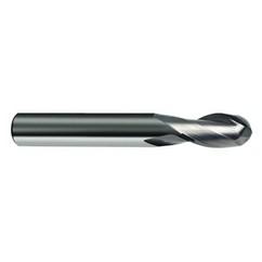 23/64" Dia. - 2-1/2" OAL - 30 Helix Bright CBD Ball Nose EM - 2 FL - USA Tool & Supply