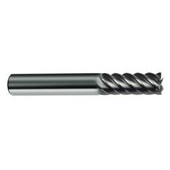 14mm Dia. - 83mm OAL - 45° Helix Bright Carbide End Mill - 6 FL - USA Tool & Supply