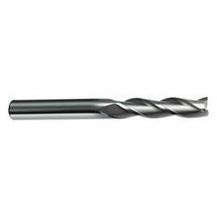 8mm Dia. - 100mm OAL - 45° Helix Bright Carbide End Mill - 2 FL - USA Tool & Supply