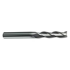 6mm Dia. - 75mm OAL - 45° Helix Bright Carbide End Mill - 2 FL - USA Tool & Supply