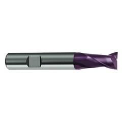 3/8 Dia. x 2-1/2 Overall Length 2-Flute Square End Solid Carbide SE End Mill-Round Shank-Center Cut-Firex - USA Tool & Supply