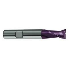 3/8 Dia. x 2-1/2 Overall Length 2-Flute Square End Solid Carbide SE End Mill-Round Shank-Center Cut-Firex - USA Tool & Supply