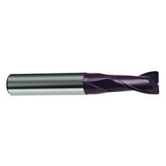 16mm Dia. x 92mm Overall Length 2-Flute Square End Solid Carbide SE End Mill-Round Shank-Center Cut-Firex - USA Tool & Supply