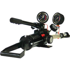 Enerpac - Manual Hydraulic Pumps Number of Stages: 2.000 Oil Volume Per Stroke (Cu. In.): 0.221 - USA Tool & Supply