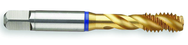 8-36 2B 3-Flute PM Cobalt Blue Ring Semi-Bottoming 40 degree Spiral Flute Tap-TiN - USA Tool & Supply