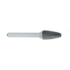 ‎SF-3 -3/8 × 3/4 LOC × 1/4 Shank × 2 OAL Round Nose Tree Carbide Medium Right Hand Spiral Burr - USA Tool & Supply