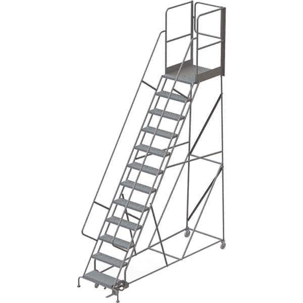 TRI-ARC - Rolling & Wall Mounted Ladders & Platforms Type: Rolling Warehouse Ladder Style: Rolling Platform Ladder - USA Tool & Supply