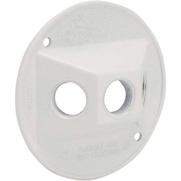 Hubbell-Raco - Weatherproof Box Covers Cover Shape: Round Number of Holes in Outlet: 3 - USA Tool & Supply