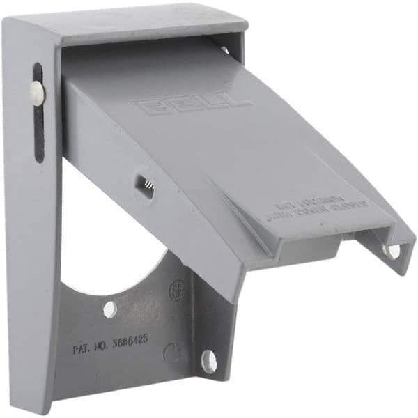 Hubbell-Raco - Weatherproof Box Covers Cover Shape: Rectangle Number of Holes in Outlet: 1 - USA Tool & Supply