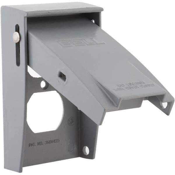 Hubbell-Raco - Weatherproof Box Covers Cover Shape: Rectangle Number of Holes in Outlet: 2 - USA Tool & Supply