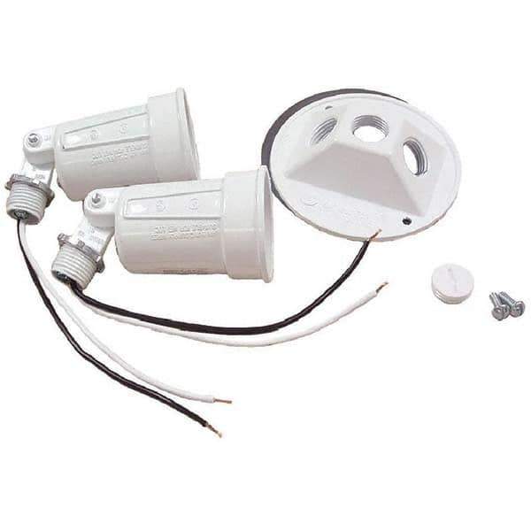 Hubbell-Raco - Weatherproof Box Covers Cover Shape: Round Number of Holes in Outlet: 3 - USA Tool & Supply