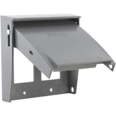 Hubbell-Raco - Weatherproof Box Covers Cover Shape: Rectangle Number of Holes in Outlet: 2 - USA Tool & Supply