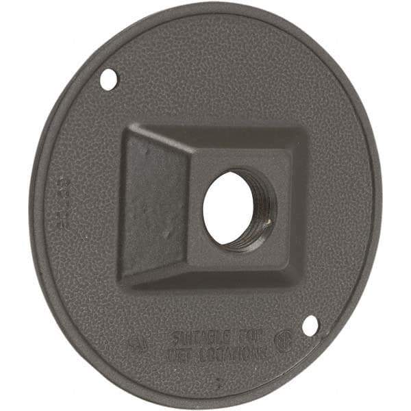 Hubbell-Raco - Weatherproof Box Covers Cover Shape: Round Number of Holes in Outlet: 1 - USA Tool & Supply
