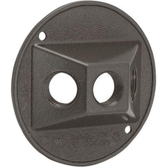 Hubbell-Raco - Weatherproof Box Covers Cover Shape: Round Number of Holes in Outlet: 3 - USA Tool & Supply