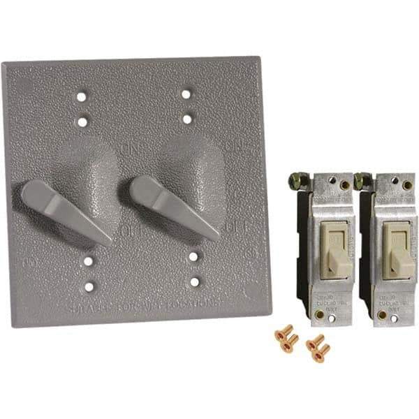 Hubbell-Raco - Weatherproof Box Covers Cover Shape: Rectangle Number of Holes in Outlet: 2 - USA Tool & Supply