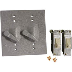 Hubbell-Raco - Weatherproof Box Covers Cover Shape: Rectangle Number of Holes in Outlet: 2 - USA Tool & Supply
