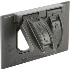 Hubbell-Raco - Weatherproof Box Covers Cover Shape: Rectangle Number of Holes in Outlet: 2 - USA Tool & Supply