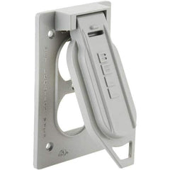Hubbell-Raco - Weatherproof Box Covers Cover Shape: Rectangle Number of Holes in Outlet: 2 - USA Tool & Supply