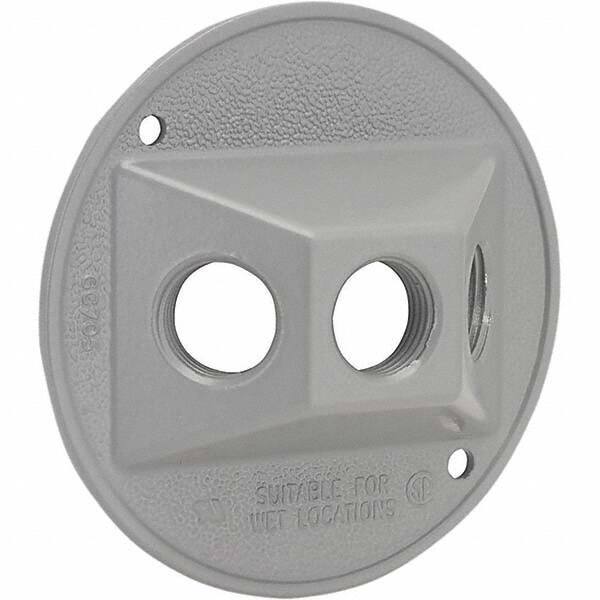 Hubbell-Raco - Weatherproof Box Covers Cover Shape: Round Number of Holes in Outlet: 3 - USA Tool & Supply