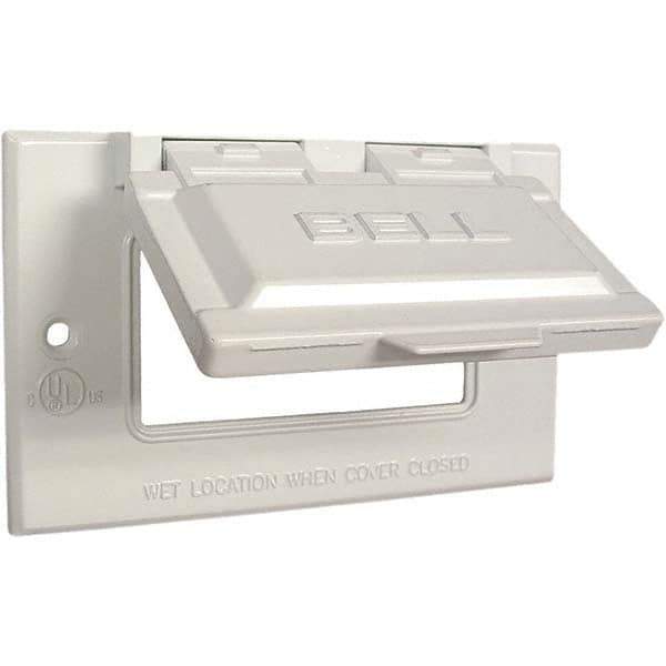 Hubbell-Raco - Weatherproof Box Covers Cover Shape: Rectangle Number of Holes in Outlet: 1 - USA Tool & Supply