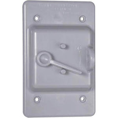 Hubbell-Raco - Weatherproof Box Covers Cover Shape: Rectangle Number of Holes in Outlet: 1 - USA Tool & Supply