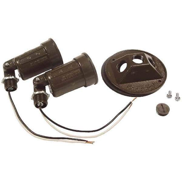 Hubbell-Raco - Weatherproof Box Covers Cover Shape: Round Number of Holes in Outlet: 3 - USA Tool & Supply