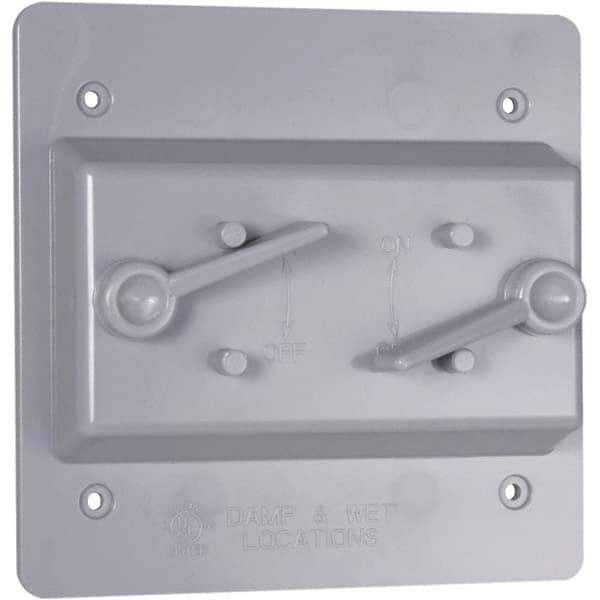 Hubbell-Raco - Weatherproof Box Covers Cover Shape: Rectangle Number of Holes in Outlet: 2 - USA Tool & Supply