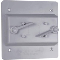 Hubbell-Raco - Weatherproof Box Covers Cover Shape: Rectangle Number of Holes in Outlet: 2 - USA Tool & Supply