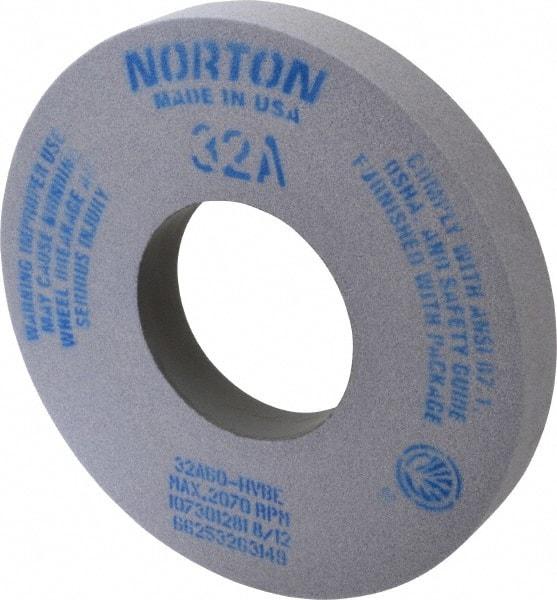 Norton - 12" Diam x 5" Hole x 1-1/2" Thick, H Hardness, 60 Grit Surface Grinding Wheel - Aluminum Oxide, Type 1, Medium Grade, 2,070 Max RPM, Vitrified Bond, No Recess - USA Tool & Supply
