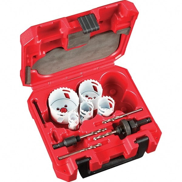 Milwaukee Tool - Hole Saw Kits Minimum Saw Diameter (Inch): 7/8 Maximum Saw Diameter (Inch): 2-1/2 - USA Tool & Supply