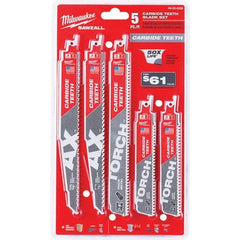 Milwaukee Tool - Reciprocating Saw Blade Sets Blade Material: Bi-Metal Minimum Blade Length (Inch): 6 - USA Tool & Supply