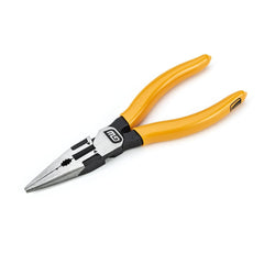 Long Nose Pliers; Pliers Type: Long Nose Pliers; Jaw Texture: Crosshatch; Jaw Length (Decimal Inch): 2.0000; Jaw Width (Decimal Inch): 0.12; Jaw Type: Crosshatch; Long Nose; Handle Type: Dipped; Side Cutter: Yes; Overall Length (Decimal Inch): 6.0000; Hea