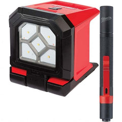 Milwaukee Tool - Cordless Work Lights Voltage: 18 Run Time: Up to 20 hours - USA Tool & Supply