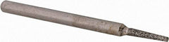 Dremel - 5/64" Head Diam, Round Tip Point, Diamond Mounted Point - Teal, 1/8" Shank Diam - USA Tool & Supply