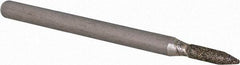 Dremel - 3/32" Head Diam, Sharp Tip Point End, Diamond Mounted Point - Teal - USA Tool & Supply