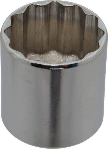 Proto - 1-5/16", 1/2" Drive, Standard Hand Socket - 12 Points, 1-55/64" OAL, Chrome Vanadium, Chrome Finish - USA Tool & Supply